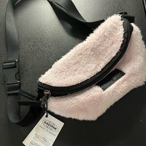 Eastpak Women's Soft Pink Furry Crossbody Bag